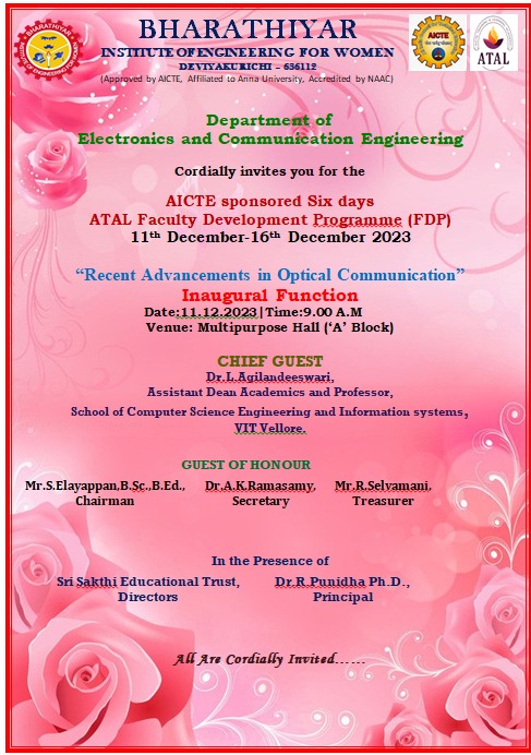 Read more about the article AICTE Sponsored Six Days ATAL FDP